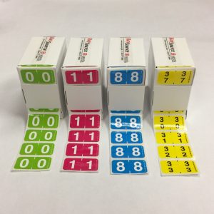 Étiquettes pour codes de couleur